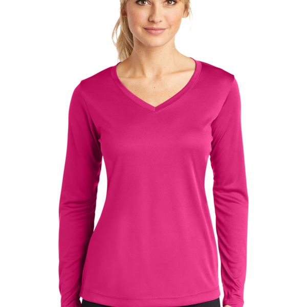 Women's Long Sleeve PosiCharge ® Competitor V Neck Tee Thumbnail