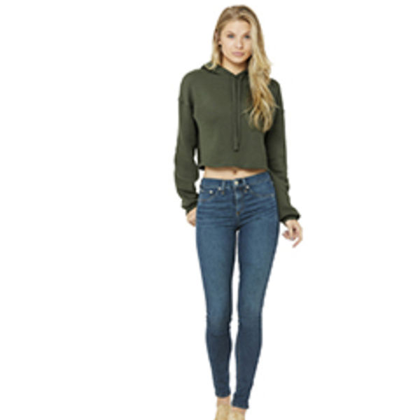 Ladies' Cropped Fleece Hoodie Thumbnail