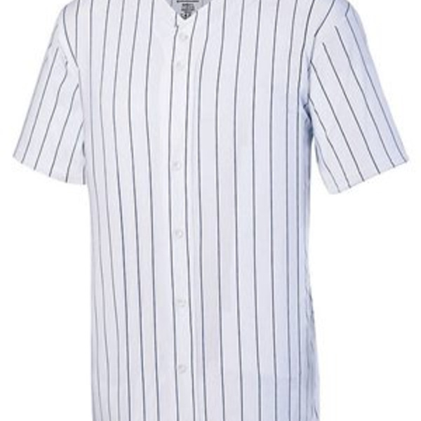 Youth Pinstripe Full Button Baseball Jersey Thumbnail