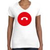 Women's Fine Jersey V-Neck Tee Thumbnail