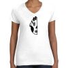 Women's Fine Jersey V-Neck Tee Thumbnail