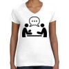 Women's Fine Jersey V-Neck Tee Thumbnail