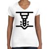 Women's Fine Jersey V-Neck Tee Thumbnail